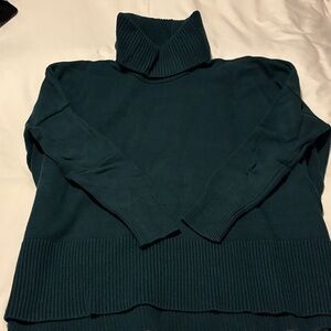 LOFT Deep Teal Cowl Neck Sweater
